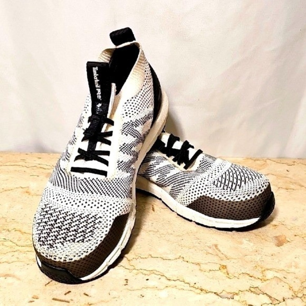 Timberland PRO Flex Women White and Black Radius Knit Safety Toe Work Shoes
